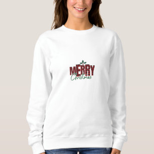 "Damen-Sweatshirt mit lustigem "Frohe Weihnachten" Sweatshirt