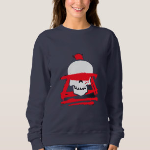 Damen-Sweatshirt mit Schädelkrieger-Grafik Sweatshirt
