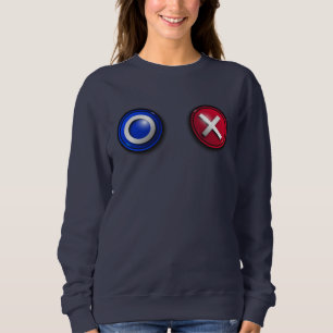 Damen-Sweatshirt mit Wahlbuttons Sweatshirt