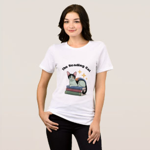 Damen-T-Shirt - Die lesende Katze Tri-Blend Shirt