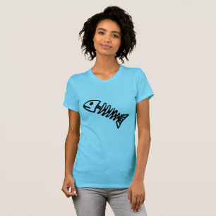 Damen-T-Shirt mit Grafikdruck einer Küstenfischgrä T-Shirt
