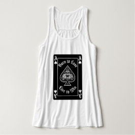 Damen T-Shirt mit Pik-Ass-Schwarz-Spielkarte Tank Top