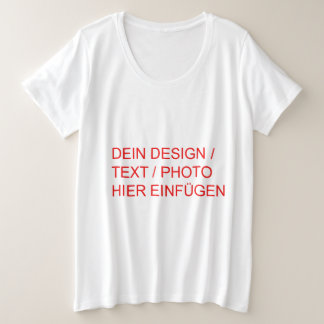 Damen T-Shirt Plus Size Basic personalisiert