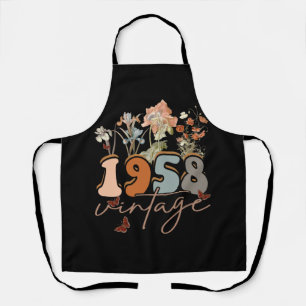 Damen T-Shirt zum 65. Geburtstag Vintage 1958 Schürze