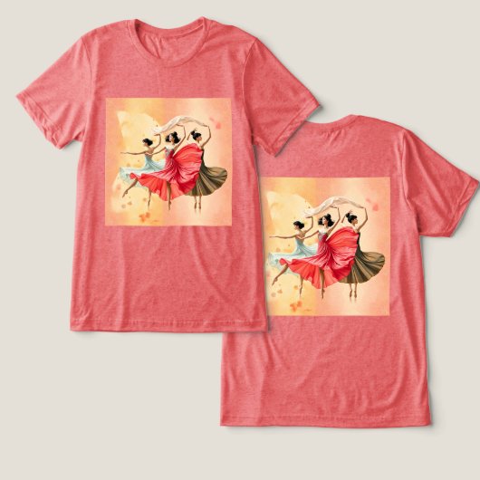 Damen tanzen Trimix T - Shirt (Design Vorderseite & Rückseite)