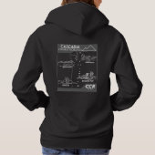 Damen-Team-Wireframe-Sweatshirt Hoodie (Rückseite)