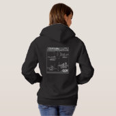 Damen-Team-Wireframe-Sweatshirt Hoodie (Schwarz voll)