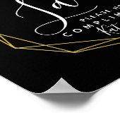 Damen Toilettenschild - geometrische Körbe Poster (Ecke)