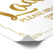 Damen-Toilettenschild - Korbgeflecht Poster (Ecke)