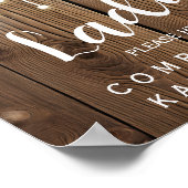 Damen Toilettenschild - Kosmetikkorb rustikal Poster (Ecke)