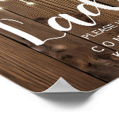 Damen Toilettenschild - Kosmetikkorb rustikal Poster (Ecke)