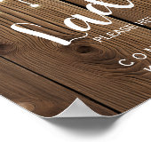 Damen Toilettenschild - Kosmetikkorb rustikal Poster (Ecke)