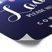 Damen Toilettenschild - Warenkorb Marine Poster (Ecke)