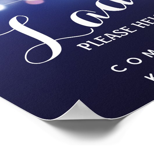 Damen Toilettenschild - Warenkorb Marine Poster (Ecke)