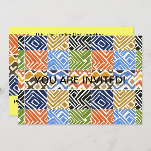 DAMEN-TREFFEN INVITATION-INFORMAL U. SPASS EINLADUNG (Vorne/Hinten)