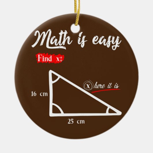 Damen Triangle Geometrie Mathematik ist leicht zu Keramik Ornament (Vorne)