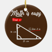 Damen Triangle Geometrie Mathematik ist leicht zu Keramik Ornament (Hinten)