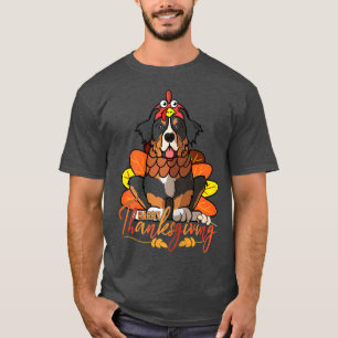 Damen Truthahn Berner Sennenhund Thanksgiving Co T-Shirt
