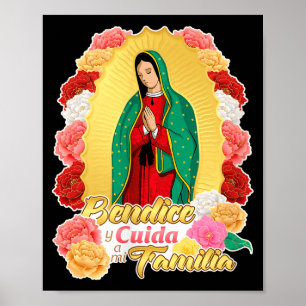 Damen Unserer Lieben Frau von Guadalupe Heilige Ju Poster