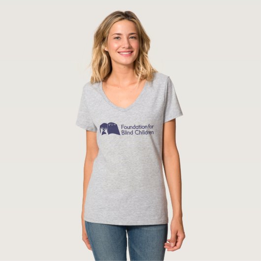 Damen Vhals T-Stück T-Shirt (Vorderseite Vollansicht)