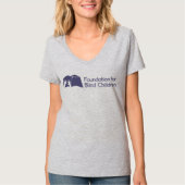 Damen Vhals T-Stück T-Shirt (Vorderseite)