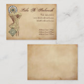 Damen viktorianische Steampunk Visitenkarte (Vorne/Hinten)