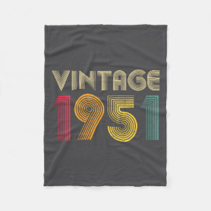 Damen Vintage 1951 75. Geburtstag 75 Jahre alt Re Fleecedecke