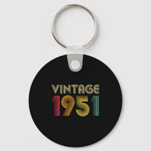 Damen Vintage 1951 75. Geburtstag 75 Jahre alt Re Schlüsselanhänger