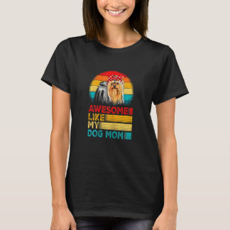 Damen Vintage Awesome wie mein Yorkshire Terrier M T-Shirt