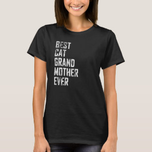Damen Vintage Beste Katze Großmutter überhaupt  Mu T-Shirt