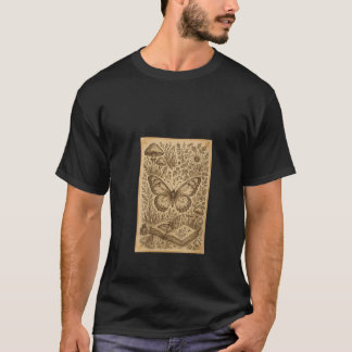 Damen Vintage-Botanik-Illustration Hexen-Cotta T-Shirt