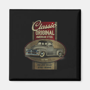 Damen Vintage Clic Original American Old Pickup T Magnet
