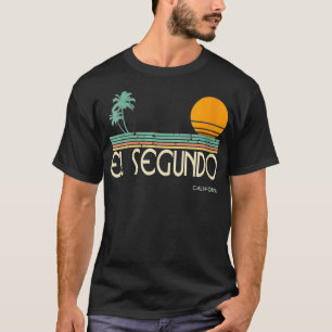 Damen Vintage El Segundo Kalifornien VNeck T-Shirt
