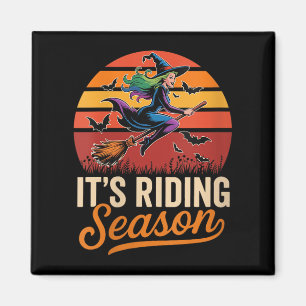 Damen Vintage Es Reitet Lustige Saison Halloween  Magnet