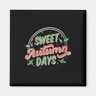Damen Vintage Herbstfarben Kanadische Blätter Magnet