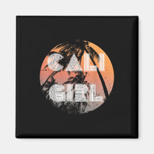 Damen Vintage Kalifornien Retro Cali Mädchen Somme Magnet
