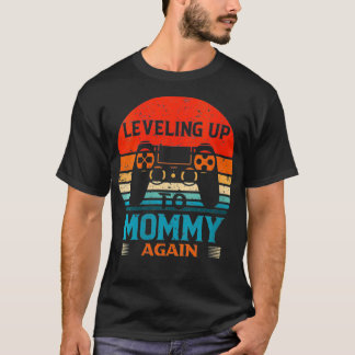 Damen Vintage Leveling Up To Mommy Again Muttertag T-Shirt