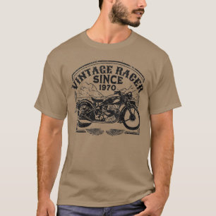 Damen Vintage-Rennfahrer Seit 1970 Retro-Motorrad T-Shirt