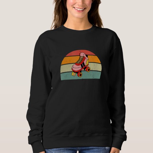 Damen Vintage Rollerball Rollschuhe Sweatshirt (Vorderseite)