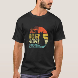 Damen Vintage Sibirischer Husky Beste Hundemutter  T-Shirt