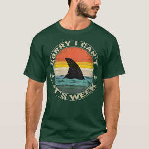 Damen Vintage Sorry, ich kann nicht, es ist Woche T-Shirt