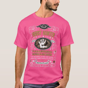 Damen Vintage Whiskey Etikett Paranormaler Forsche T-Shirt