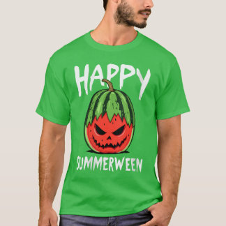 Damen Wassermelone Jackolantern Sommer Halloween H T-Shirt