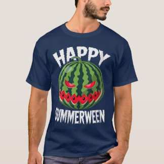 Damen Wassermelone Jackolantern Sommer Halloween H T-Shirt