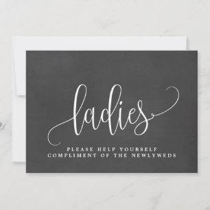 Damen-WC-Schild für Hochzeiten - Hübsche Kalligraf Ankündigung