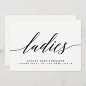 Damen Wedding Bad Sign - Modernes Script Ankündigung (Vorne/Hinten)