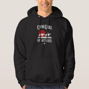 Damen Western Cowgirl Yeehaw Hippie Boho Kuh Bulle Hoodie