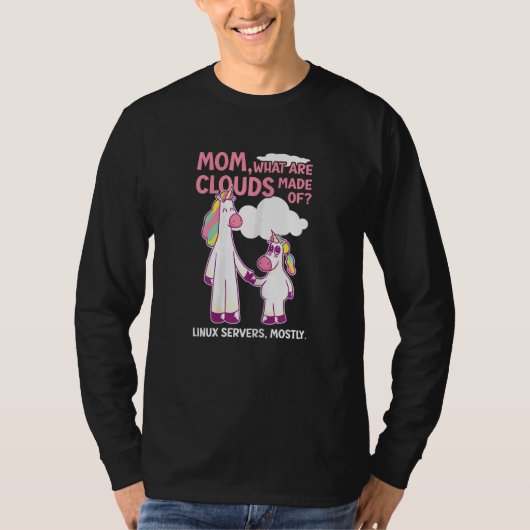 Damen Woraus bestehen Wolken Linux Cloud Computing T-Shirt (Vorderseite)
