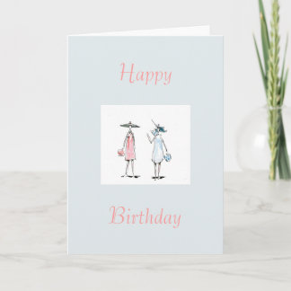Damen zum Mittagessen Happy Birthday Card Karte
