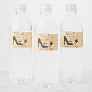 Damenabend-Sarkastischer-Wirrwarr-Sass-Wasser-Labe Wasserflaschenetikett